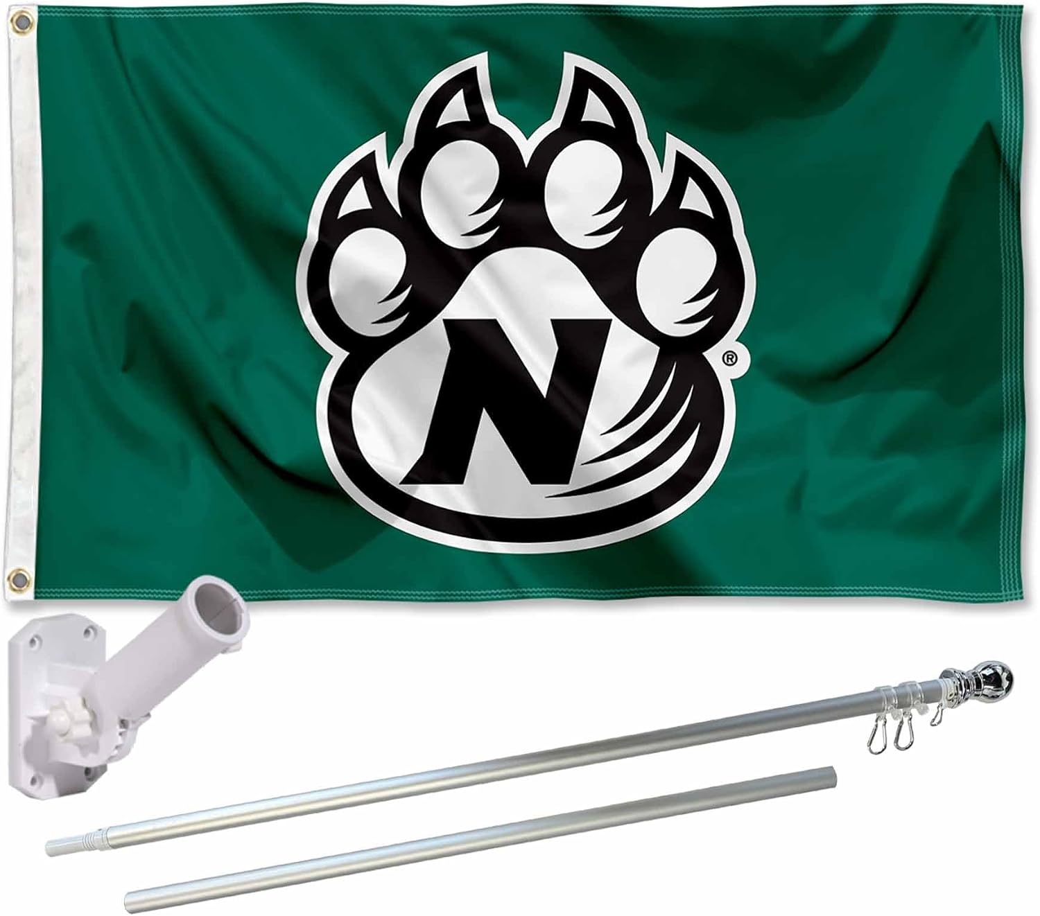 Northwest Missouri State Bearcats Flag with Pole and Bracket Holder University Set