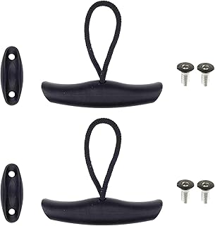 Kayak Canoe Carry Handle Pull Handle T-Handle with Cord and Pad Eyes Kayak Carrying Pull Handle Kayak Straps Kayak Assesseries Kayak Rope Kayak Handles Replacement Kayak Pulling Handle 2PCS