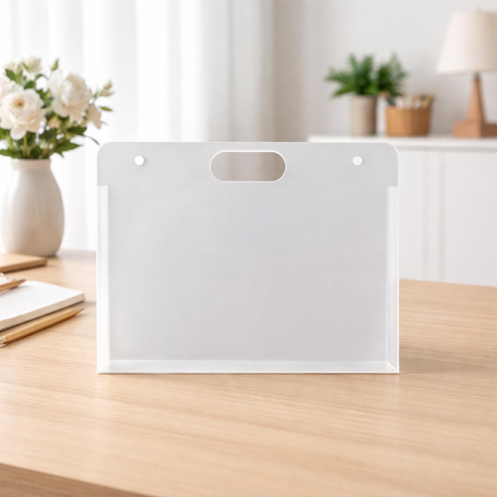 Cartella portadocumenti in plastica trasparente, formato A3, resistente, impermeabile, con maniglia integrata, leggera e resistente, per documenti A4, opere d'arte, poster