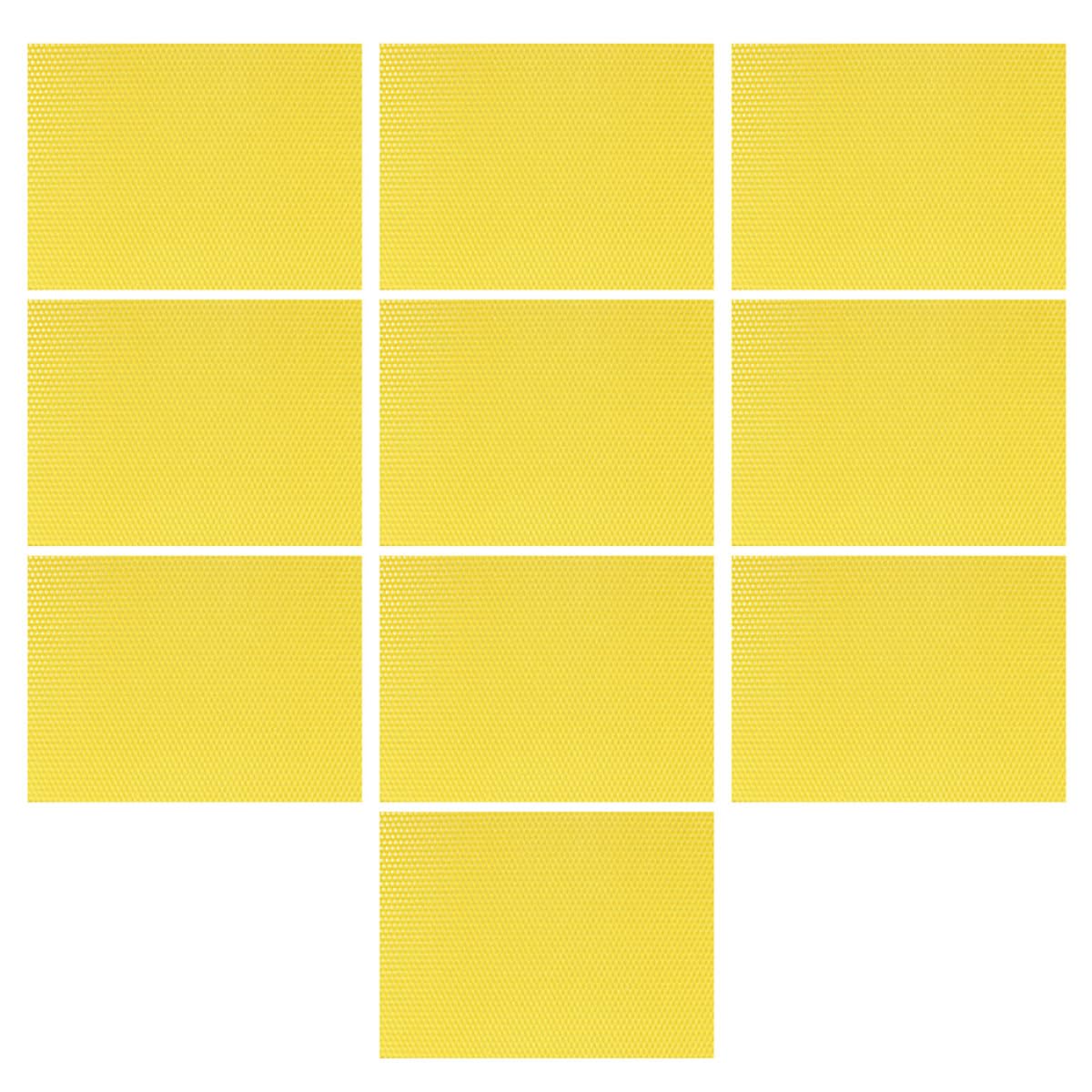 Tofficu Feuille de Fondation Cirée pour Ruche Abeille, Apiculture Professionnelle, 10 Pièces 13 X 9 X 0.1Cm, Cire D’Abeille Naturelle, Alvéoles Profondes pour Cadre Dadant, Nidification