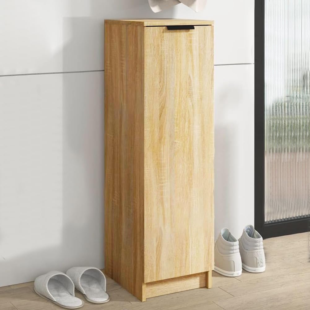 BAKAJI Meuble à Chaussures Multifonction Peu encombrant, en Bois, Anti-Rayures, Meuble Porte-Chaussures avec 6 Compartiments et 5 étagères, idéal pour Maison, entrée, Bureau, Salon, 30 x 35 x 100 cm