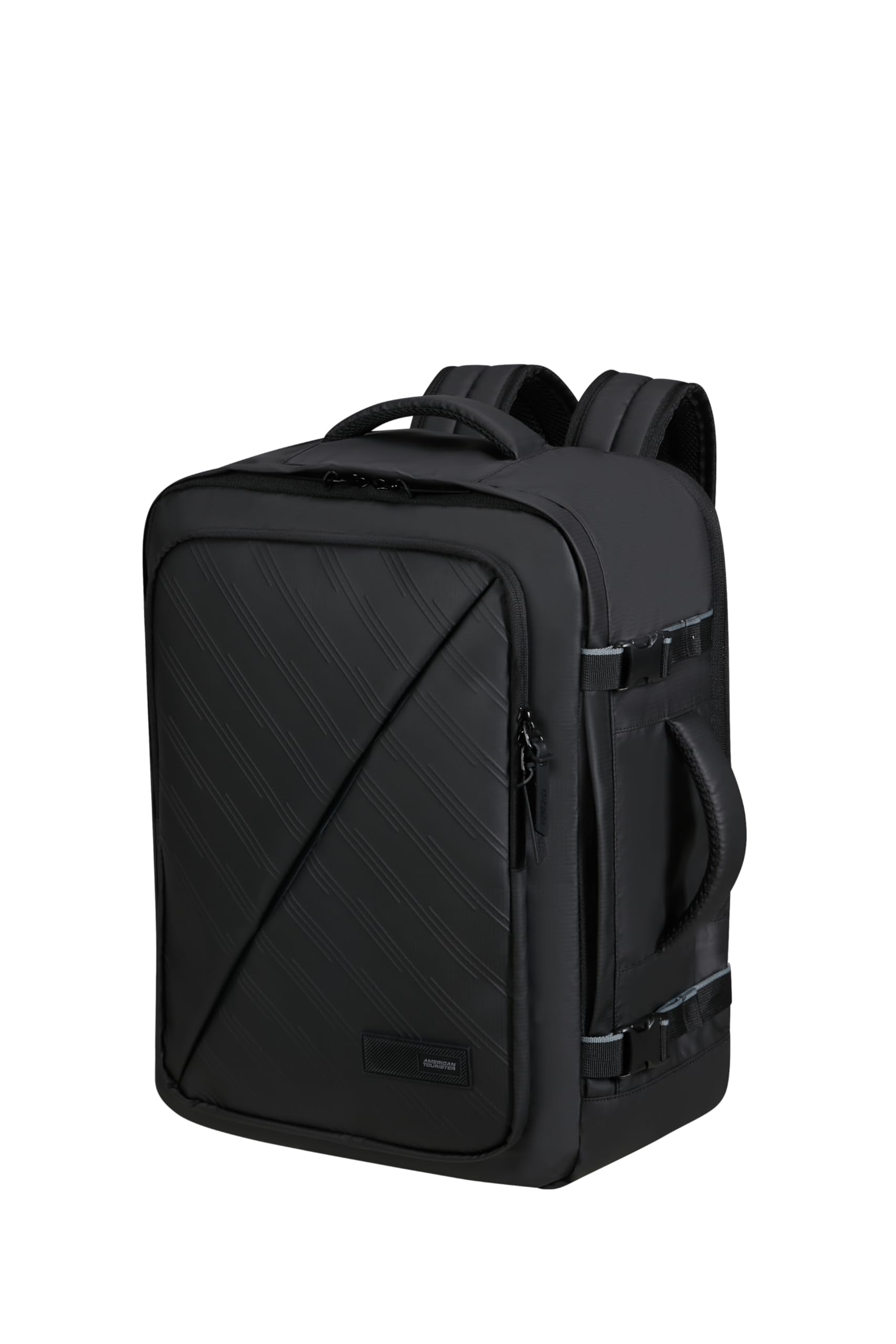 American Tourister Take2Cabin - Ryanair Kabinentasche 25 x 20 x 40 cm, 24 L, 0.50 kg, Handgepäck, Flugzeug Rucksack S Underseater, Schwarz Edition (Black Edition)