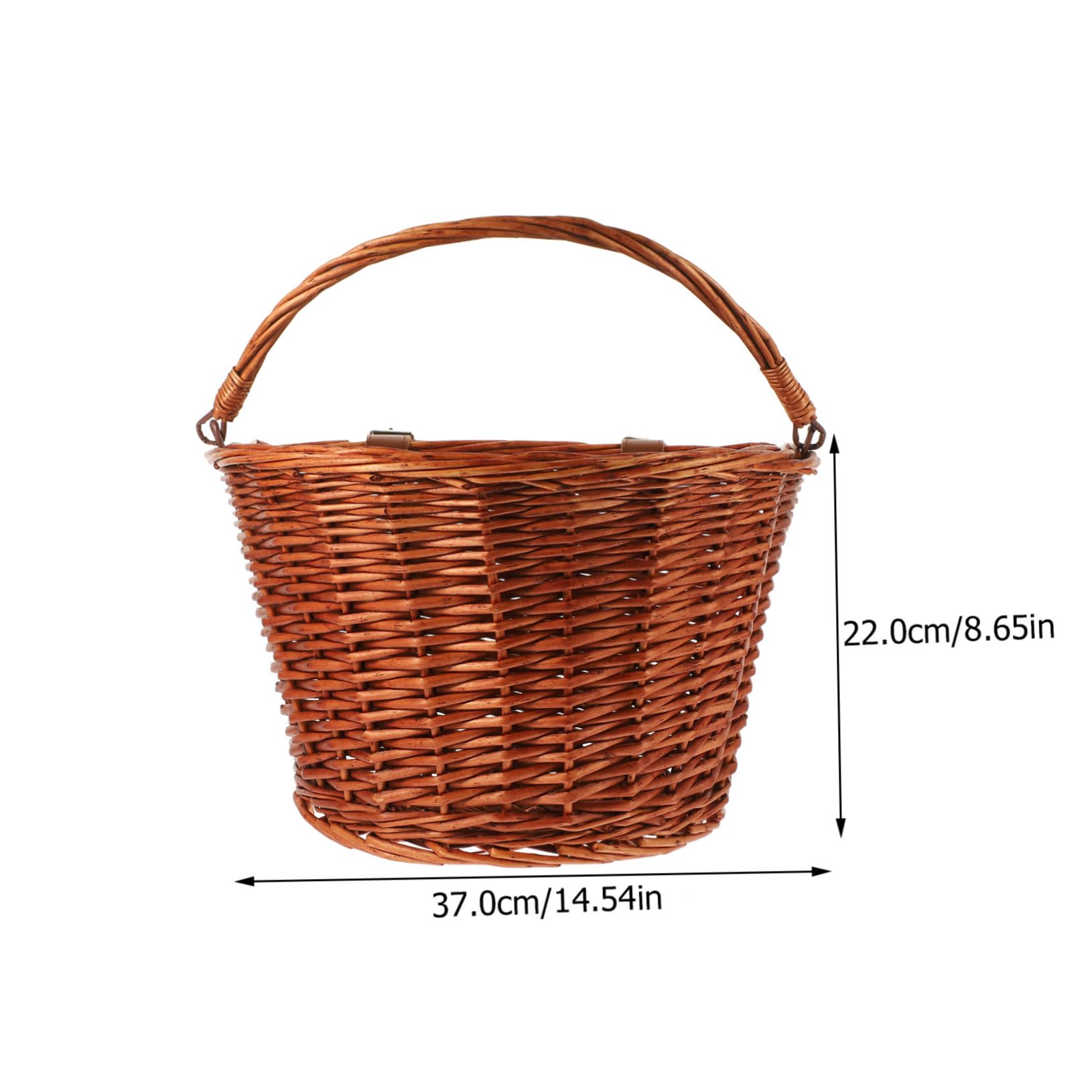 BESTonZON Cesta De Bicicleta Cesta De Mimbre con Asa Cestas De Mimbre Cesta para Cesta De Mimbre Grande Cesta De Ratán Cesta para Cesta De Comida Cesta Delantera Cesta De Bambú Marrón