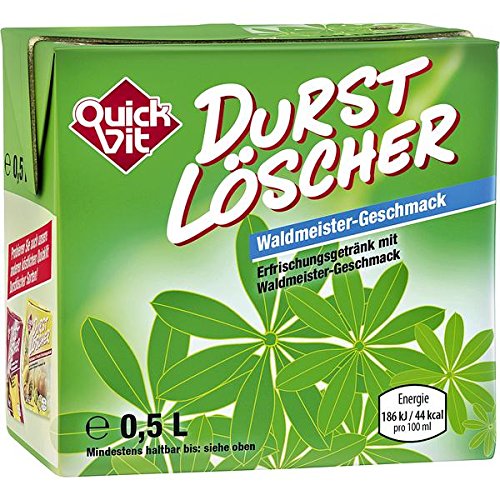 24 Packungen a 500ml Durstlöscher Quickfit Waldmeister mit Strohhalm