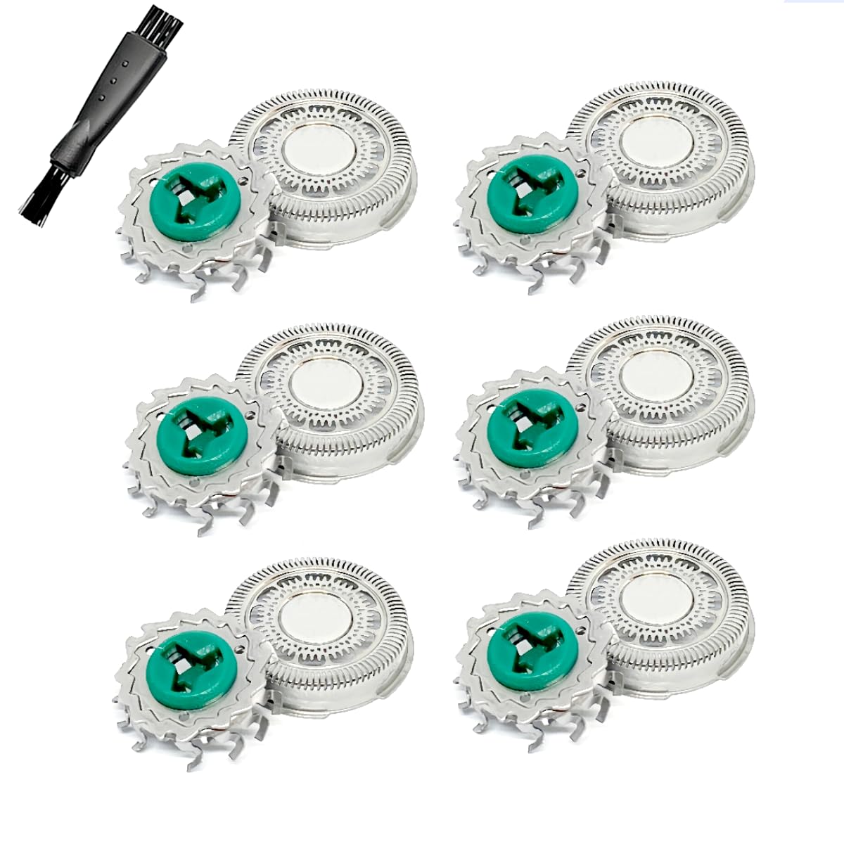 SH60 Replacement Heads Compatible With Norelco 6000 Replacement Blades，SH60 Blades Compatible With Philips Norelco 6000 Replacement Heads Series, S6810, S6820, S6850, S6880/81, 6Pack
