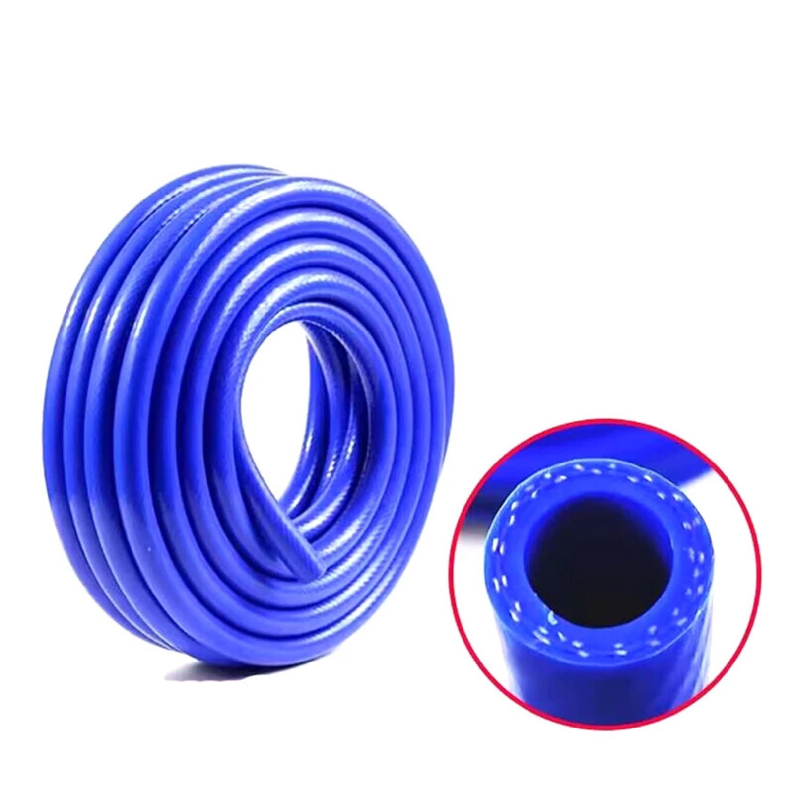 6/8/10/12mm Silikon Schlauch Automobil Heizung Wasser Rohr Motor Temperatur Vakuum Doppel Schicht Geflochtenen draht 1-3M(12x18mm-Blue,3 M)