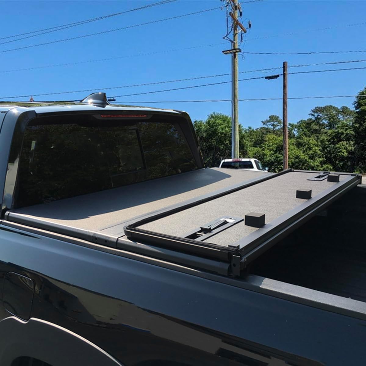 5ft Hard Folding Tonneau Cover for Honda Ridgeline Truck Bed Covers 64'' Bed 2017 2018 2019 2020 2021 2022 2023 2024 2025 2026 Tri Fold Style 5 FT (NOT for Track Sys. & Roll Bar)