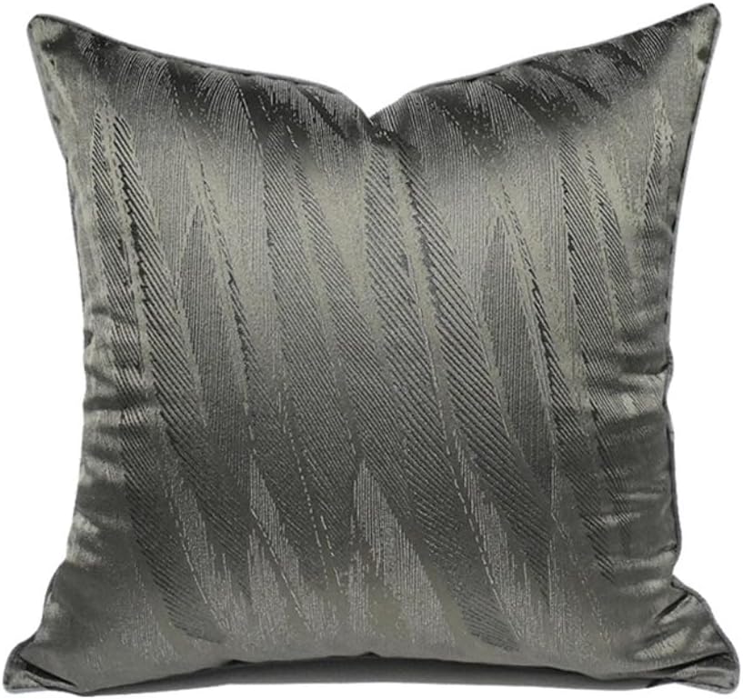 HBJWOV Dark Gray Home Sofa Pillow Cover Hotel Designer Living Room Backrest Cushion
