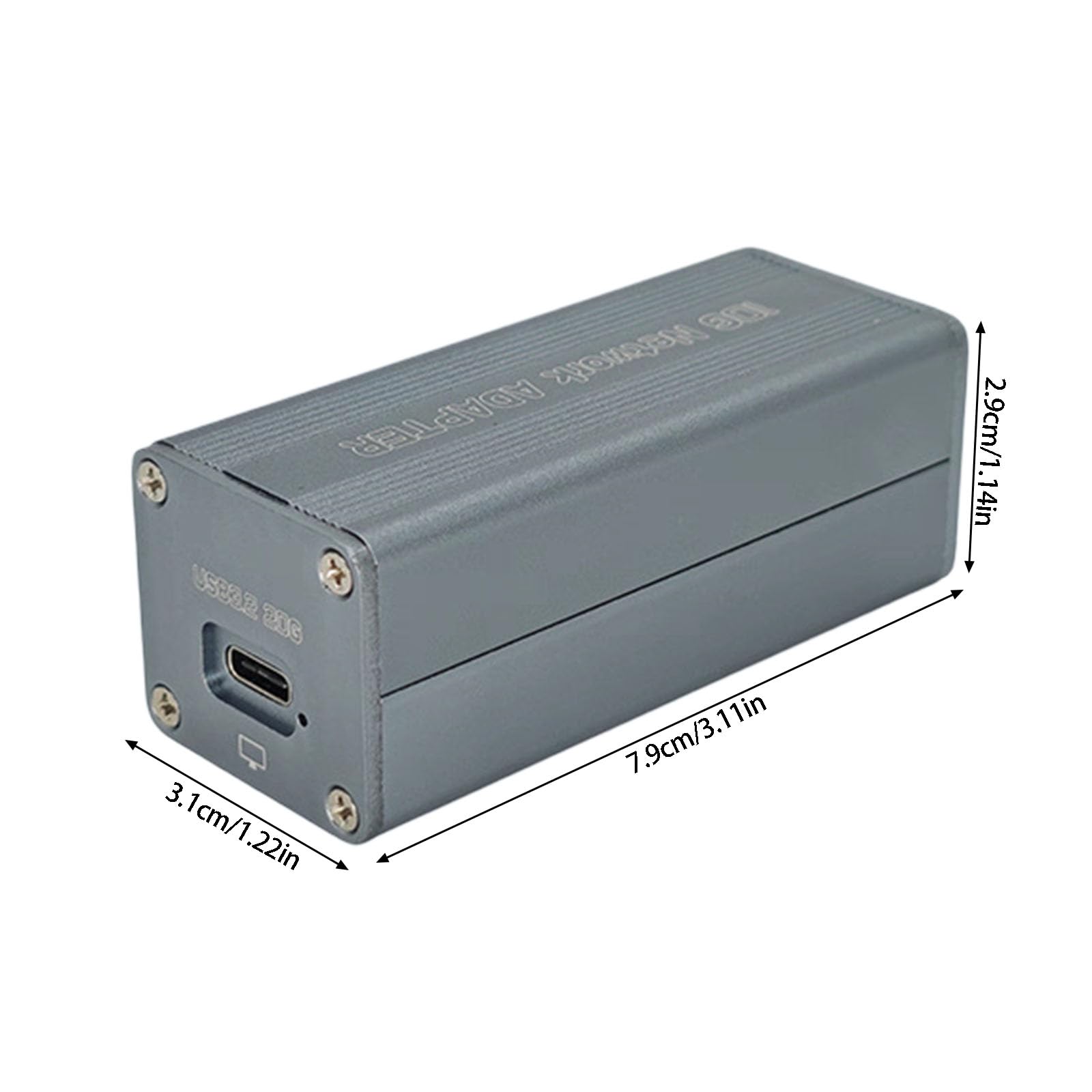 Adattatore LAN esterno con connessione USB C, dongle Ethernet in metallo per computer desktop e laptop, dimensioni compatte da viaggio per trasporto all ' uso Dongle Lan Ethernet per computer