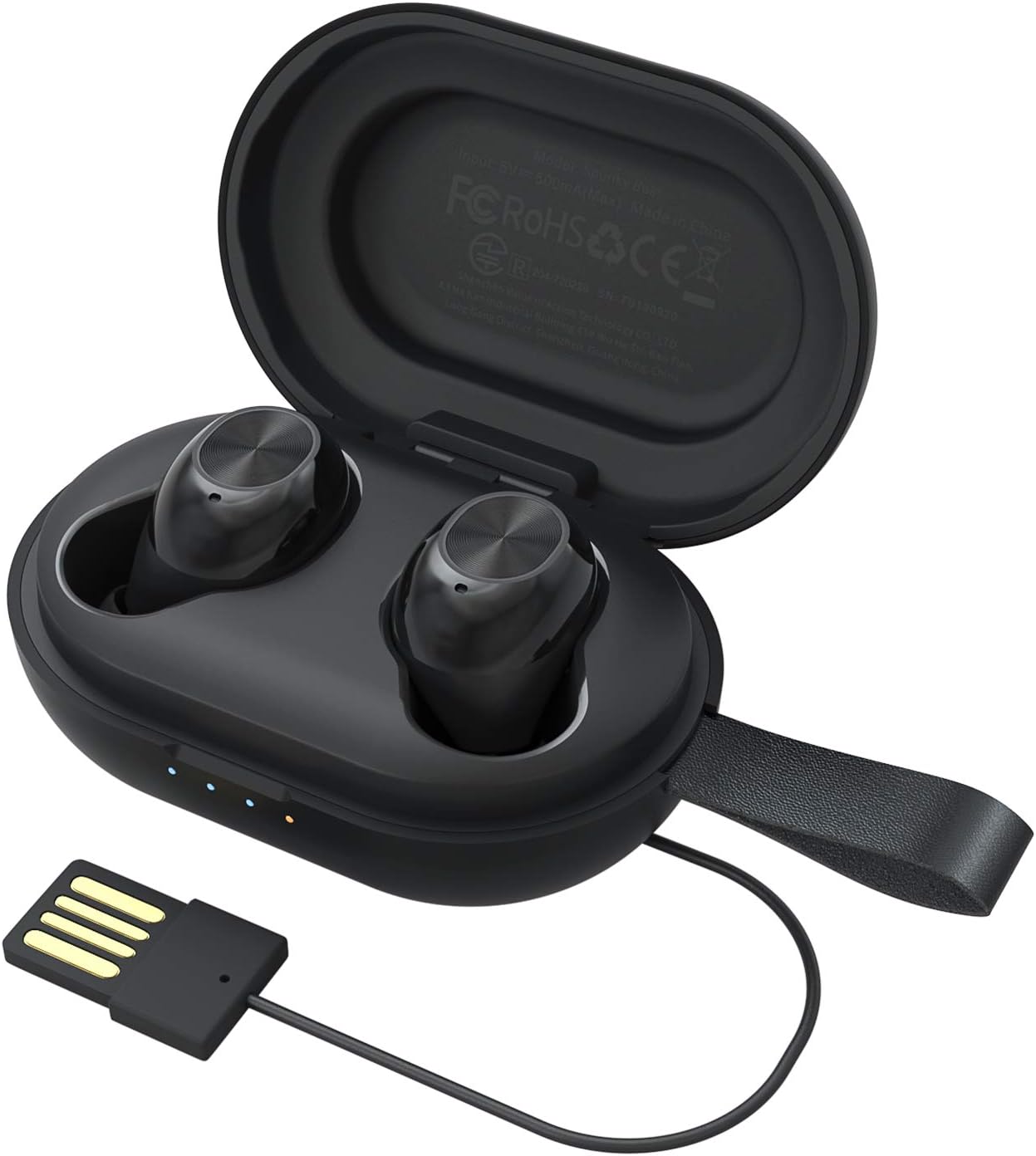 Tronsmart Bluetooth Headphones, Headphones with 24H Playtime, Qualcomm Chip, Bluetooth 5.0, Touch-Control, Charging Case, DSP Noise-Canceling Headsets with Built-in Mic, Voice Assistant-Spunky Beat