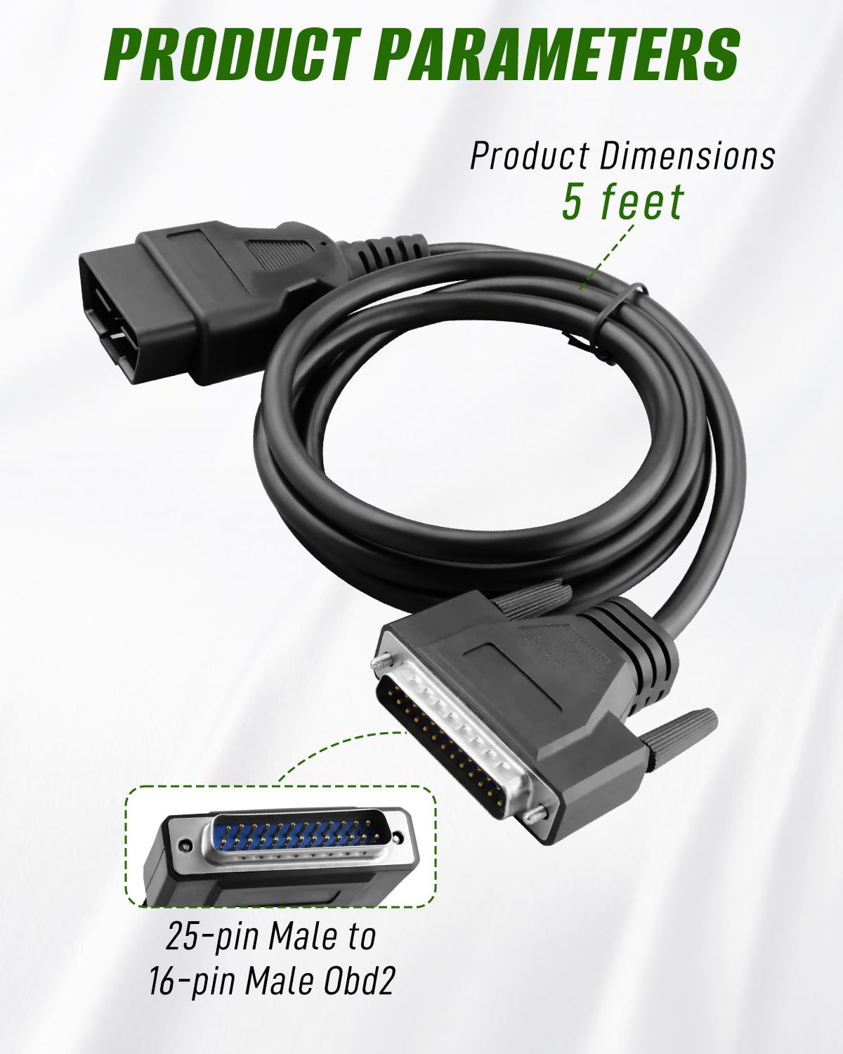 Cable OBD2 OBDII apto para Zurich ZR11 ZR13 ZR15 herramienta de escaneo para lector de código parte 63807 63806 56218 para diagnóstico de puerto OBD2 de vehículo