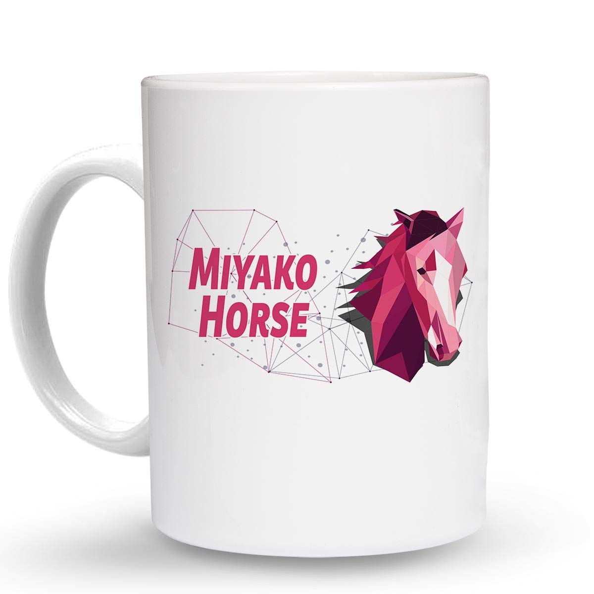 Makoroni - Miyako Horse - 6 Oz. Ceramic ESPRESSO MUG Coffee Drink Cup, DesX64