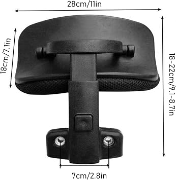 Mesh Office Chair Headrest Attachment – Ergonomic Detachable Neck Support, Clip-On & Breathable, for Men Women