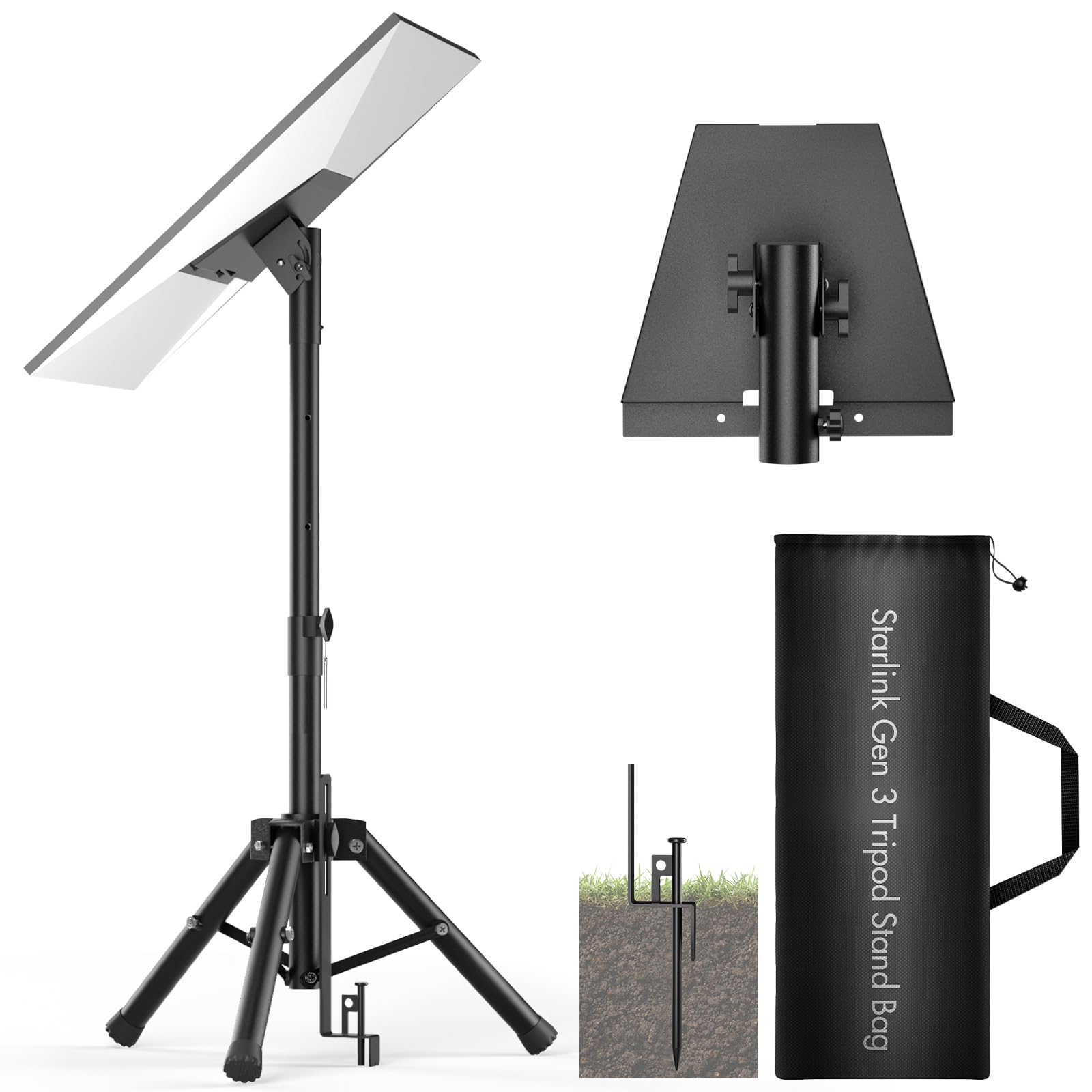 Starlink Tripod Mount Gen 3?Starlink Gen 3 Mount with 90° Tilt Angle Adjustment Starlink Stand Portable for Outdoor Camping, Hiking & Worksites