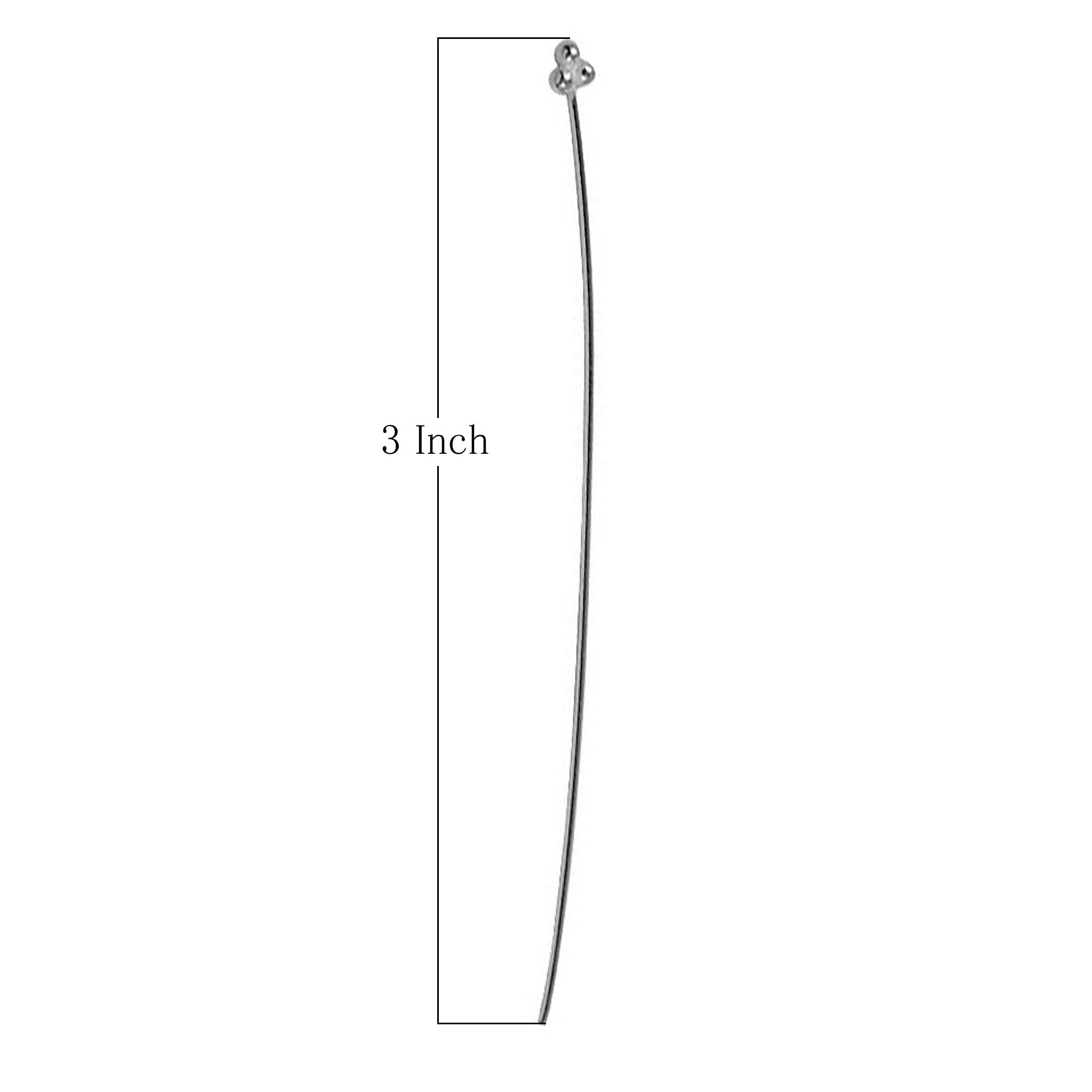 Silver Overlay 22 Gauge Head Pin with Granulated Tip HPSF-109-3