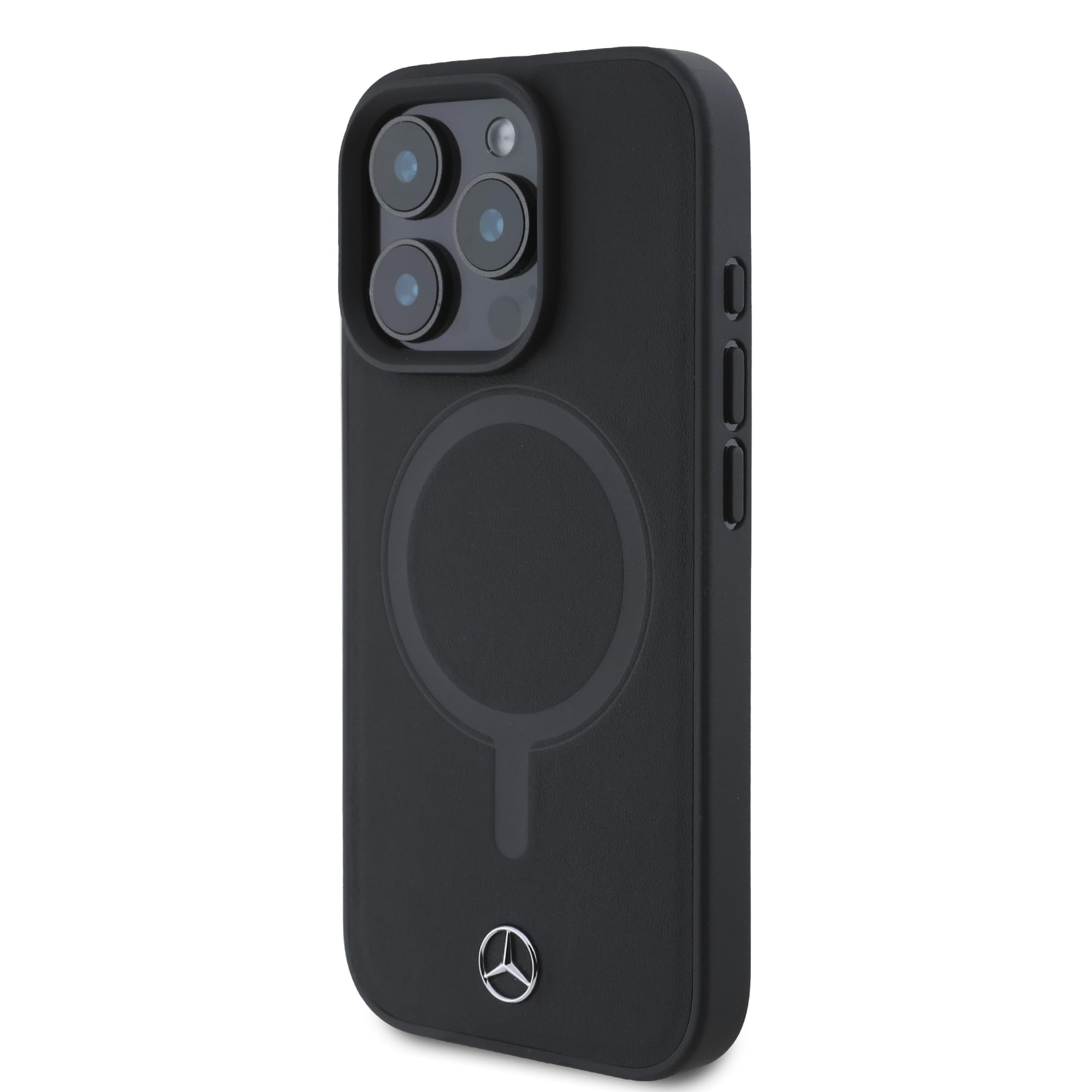 CG Mobile Custodia Rigida In Pelle Naturale Per IPhone 16 Pro Max 6.9'' Con Logo Nero - AMG AMHCP16XGSEBK - 3