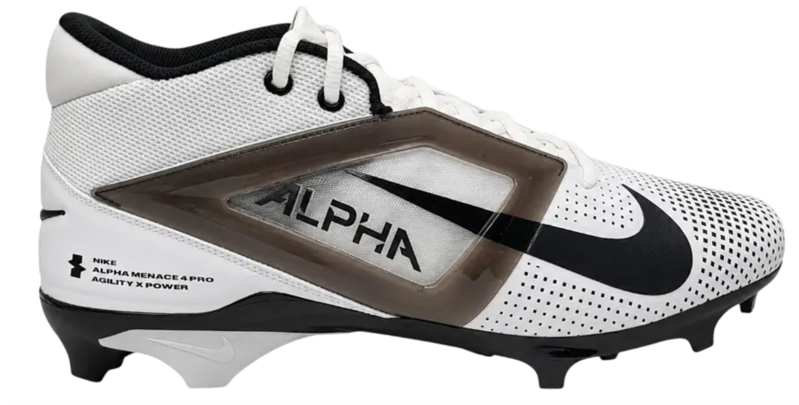Nike Alpha Menace 4 Elite Football Cleats (FD7036-600, University Red/Team Red/Black/White)