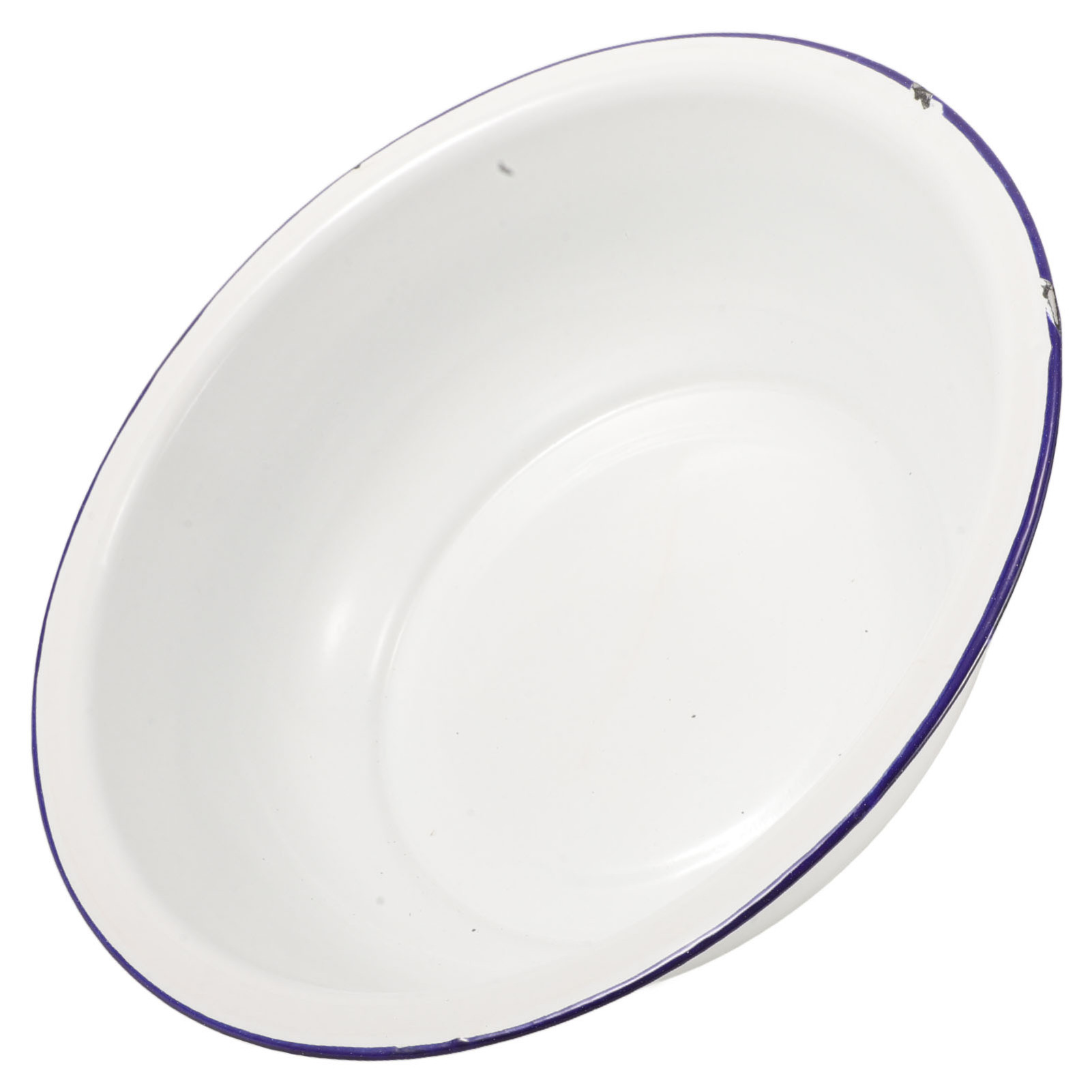 Cuenca esmaltada para pies estilo retro 30 cm Blanco miniatura 7