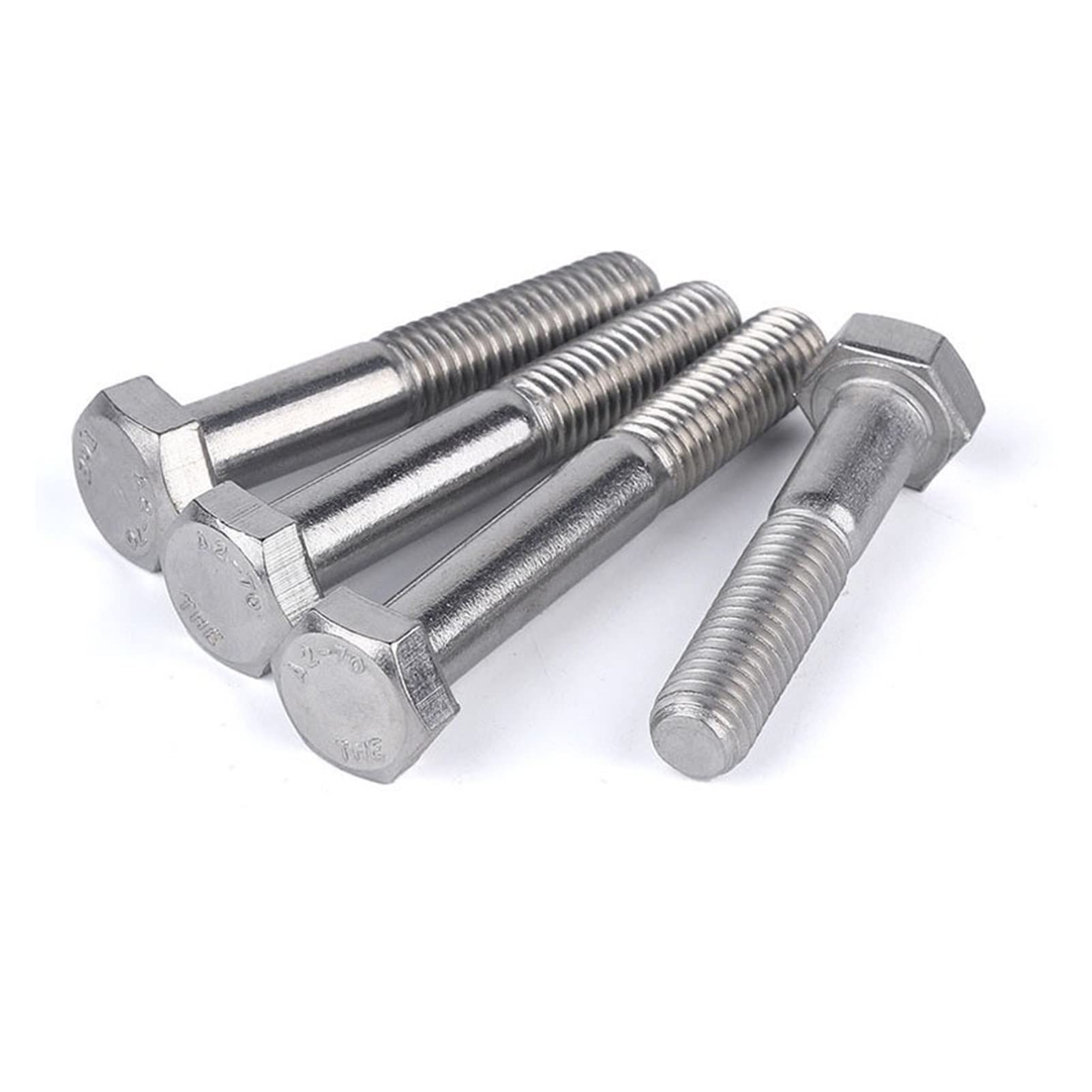 Perno hexagonal de acero inoxidable 304 con rosca parcial M12 8
