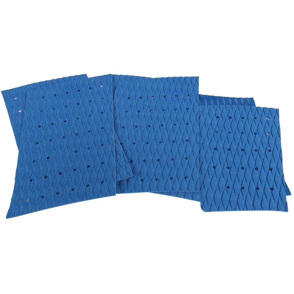 Agatige 6Pcs Coussinets de Traction pour Planche de Surf, 125cm/ 49,21 po Coussin de Traction pour Planche de Surf Tapis de Pont Adhésif Antidérapant EVA pour Planche de Surf, Bateau, Yacht (Bleu)
