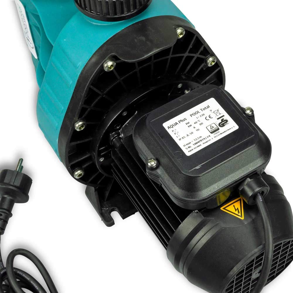Aqua Plus 11 POOL Total Edition - 11 m³/h Leistung für Pools bis 50.000 l Wasserinhalt - Selbstansaugend Salzwasserbeständig Laufruhig Servicefreundlich Verschleißarm