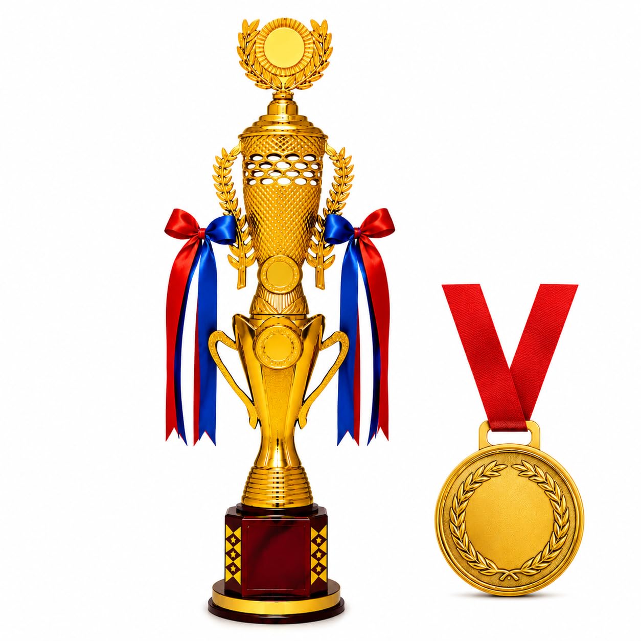 Premium Victory Trophy with Free Medal – 16 Inch | CP-1509-C | Premium Quality Build , Elegant Dual-Cup Design ,Sturdy & Durable Build, FREE Gold Medal Included-picture-27