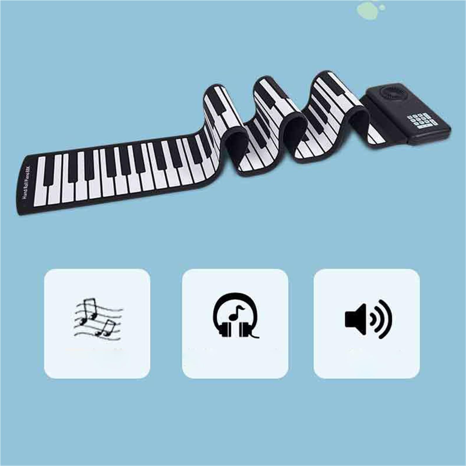 Pianino Elektroniczne 88 Klawiszowe Pianino Elektroniczne Składana Klawiatura Materiał Silikonowy