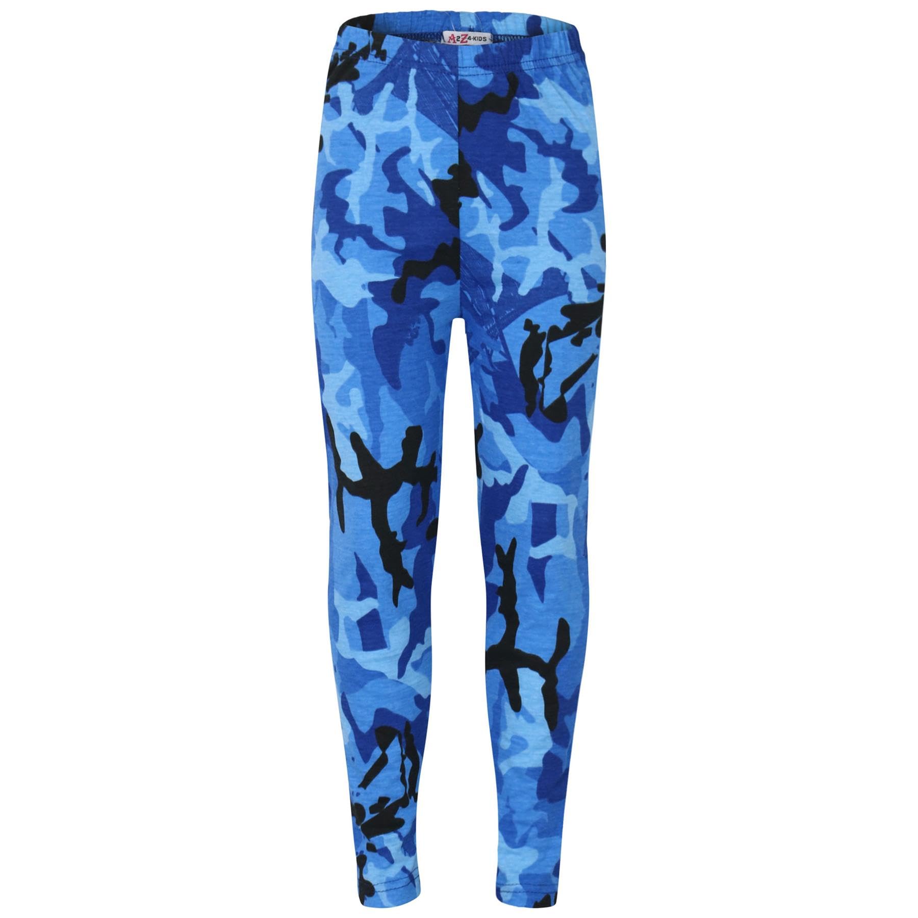 A2Z 4 Kids Girls Camouflage Stretch - A2Z Camo Legging Blue 13
