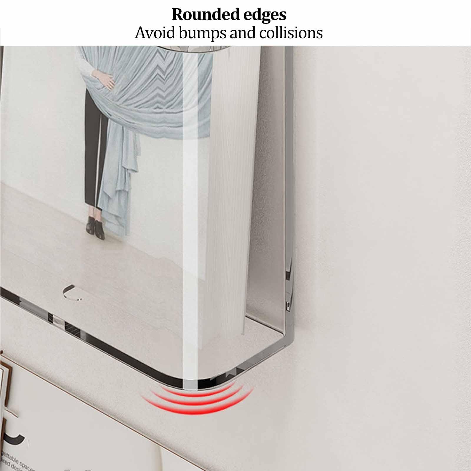 Porta brochure da parete, supporto in acrilico per dischi in vinile e riviste, scaffale sospeso per libri e materiale informativo, ideale per sala d'attesa, soggiorno (trasparente)(4 Pack)