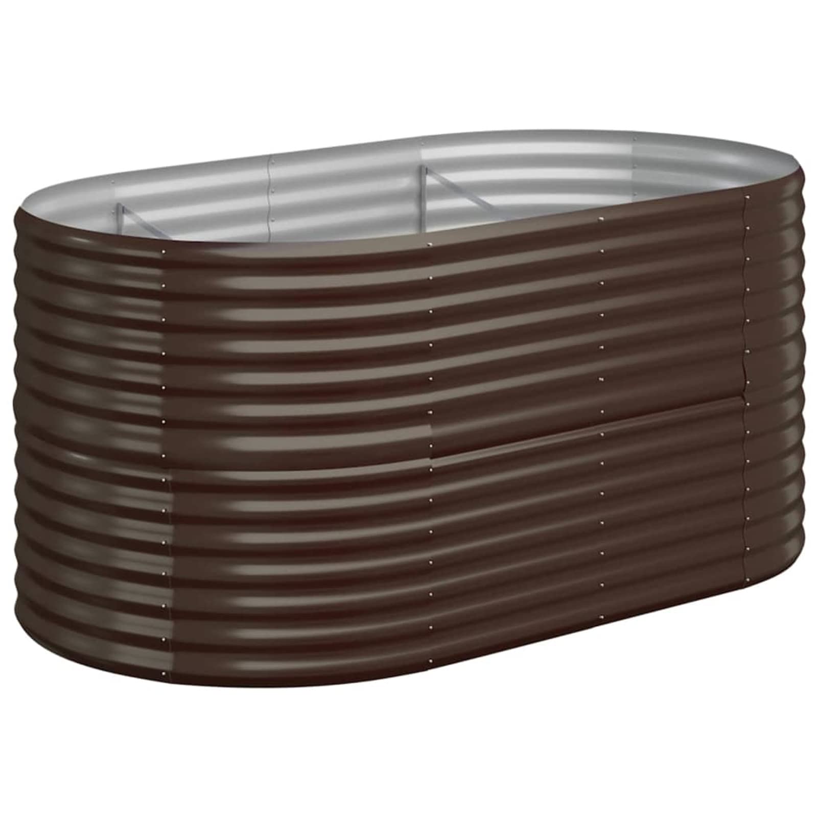 Jardinera Acero con Recubrimiento en Polvo, Huerto Urbano Terraza, Jardineras Exterior, Jardineria Maceteros, Mesa De Cultivo, Huerto En Casa, marrón 152x80x68 cm