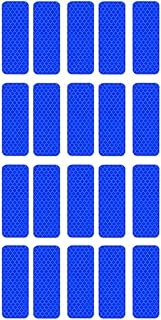SagaSave 20 Pcs Warning Reflective Stickers Safety Night Visibility Adhesive Stickers Waterproof Tape for Vehicle Bicycle Motorcycles (Blue)