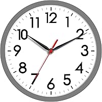 Vista 41 de AKCISOT Reloj de Pared Silencioso Sin Tic Tac Relojes de Pared Modernos Operados por Batería 10 Pulgadas, Reloj Clásico Pequeño Analógico Decorativo