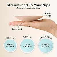 Vista 4 de Almohadillas de lactancia orgánicas, 14 almohadillas lavables para lactancia materna, bolsa de lavado, viscosa derivada de bambú, fundas