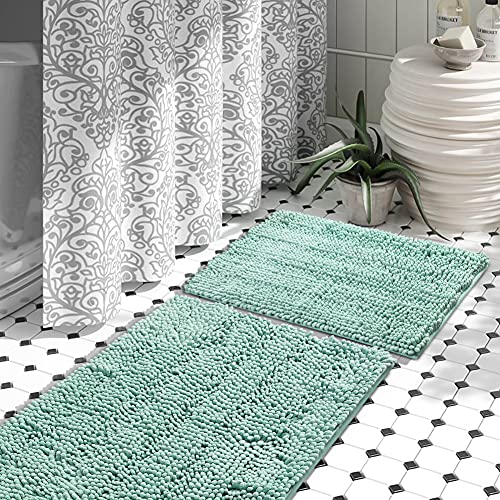JOTOM Badezimmer Vorleger 2-teiliges Badteppich Set Weich rutschfest Badematten Chenille...