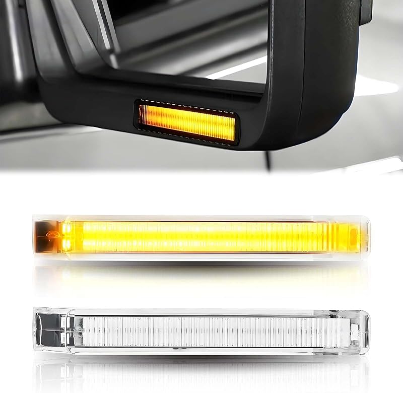 Luzes de direção LED sequenciais para retrovisor ISHARINGAUTOPARTS Ford F-150, Raptor, Expedition e Lincoln Mark LT – Par