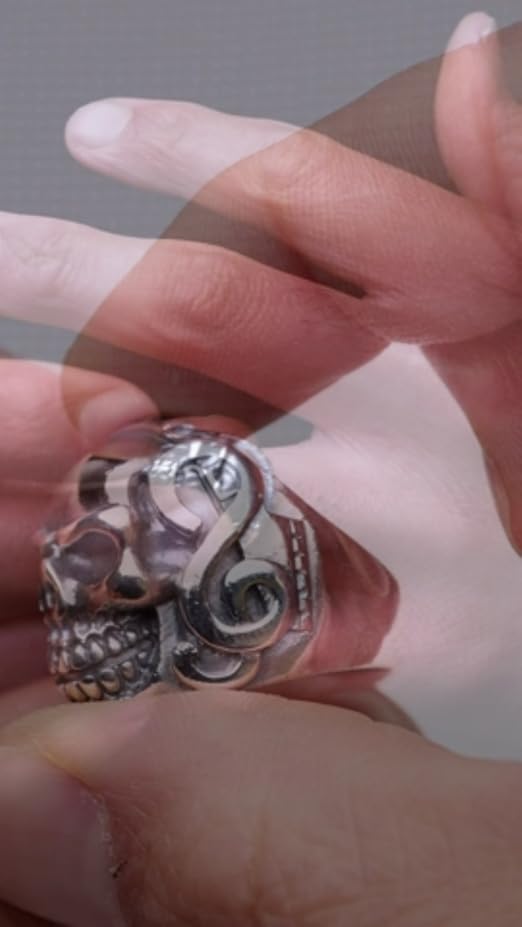 Anello Con Teschio Di Moda Punk Gotico Per Uomo Donna - Foto 5