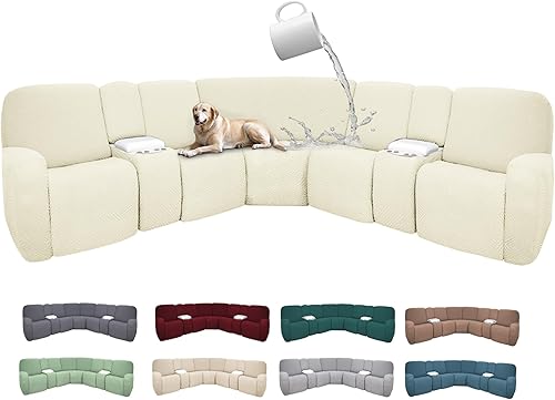 Miniatura 321 de Fundas 100% impermeables para sofá reclinable seccional, fundas para sofá reclinable en forma de L, funda para sofá seccional de esquina en forma de