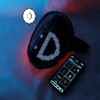 MOYACA LED Maszk Gesztus Érzékeléssel, Világító Halloween Jelmez Cosplay Farsang 6