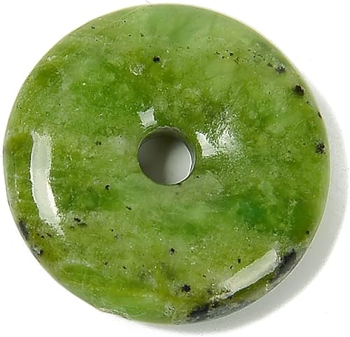 JM Design Colgante de círculo de rosquilla de crisoprasa natural Tamaño 1.181 in Vendido por Pieza para la fabricación de joyas