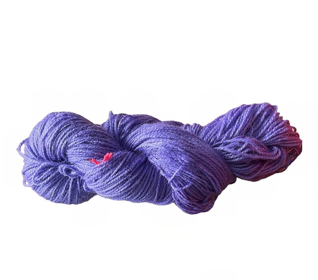 Vardhman Millenium 4ply Baby Soft Knitting and Crochet Yarn | 100% Soft Acrylic Yarn | 100 Grams/Hank (MLNM-60, 400g), Purple-image-3