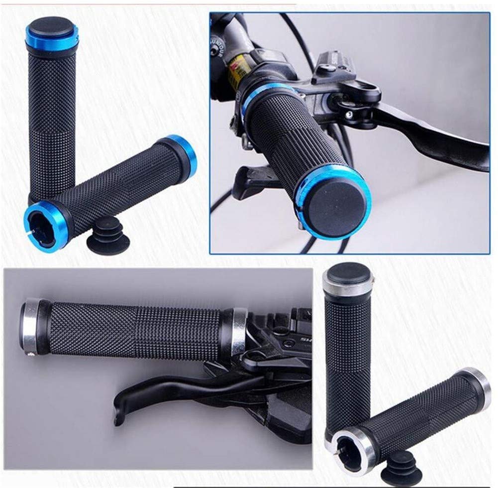 Manopole Manubrio Bicicletta In Alluminio E Gomma Morbida - Design Ergonomico, Doppio Bloccaggio, 131 Mm, Per BMX, MTB, Beach Cruiser, Scooter (1 Paio)