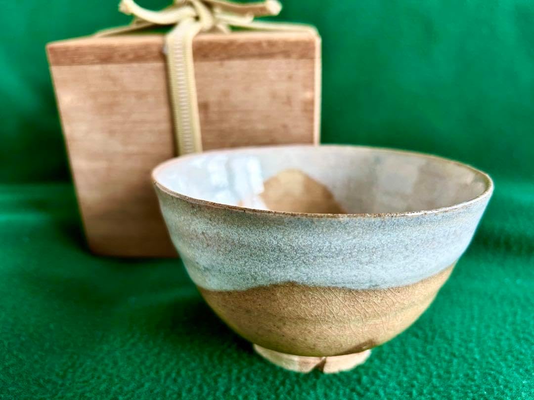 京焼昭阿弥造色絵祥瑞唐子の図茶碗和楽庵共箱付き茶道具平安