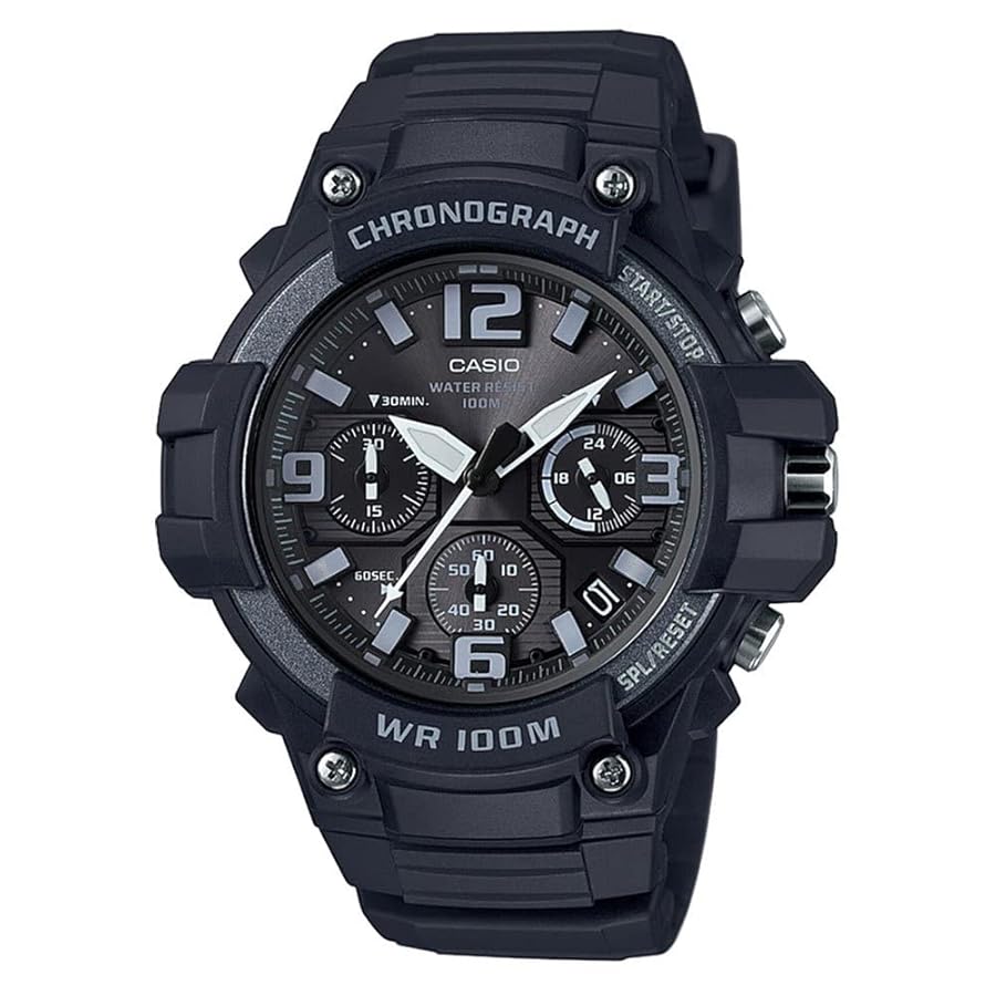 CASIO クロノグラフ WR100M ステンレス CASIO クロノグラフ WR100M ステンレス