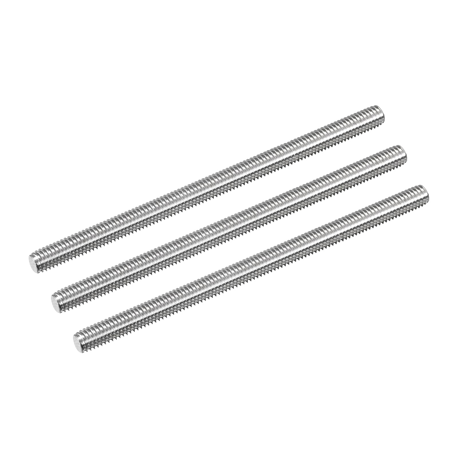 MECCANIXITY Fully Threaded Rod M6 x 100mm 1mm Thread Pitch 304 Stainless Steel Right Hand Threaded Rods Bar Studs 3 Pack