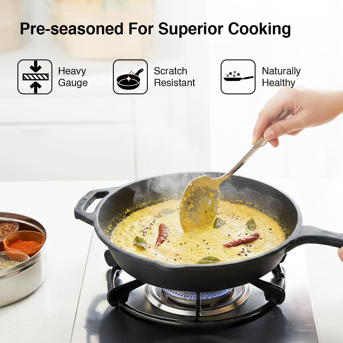 Prestige Cast Iron Fry Pan - Black -5