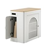 HOMBIX Extendable Dining Table with Storage Cabinet, 15.6