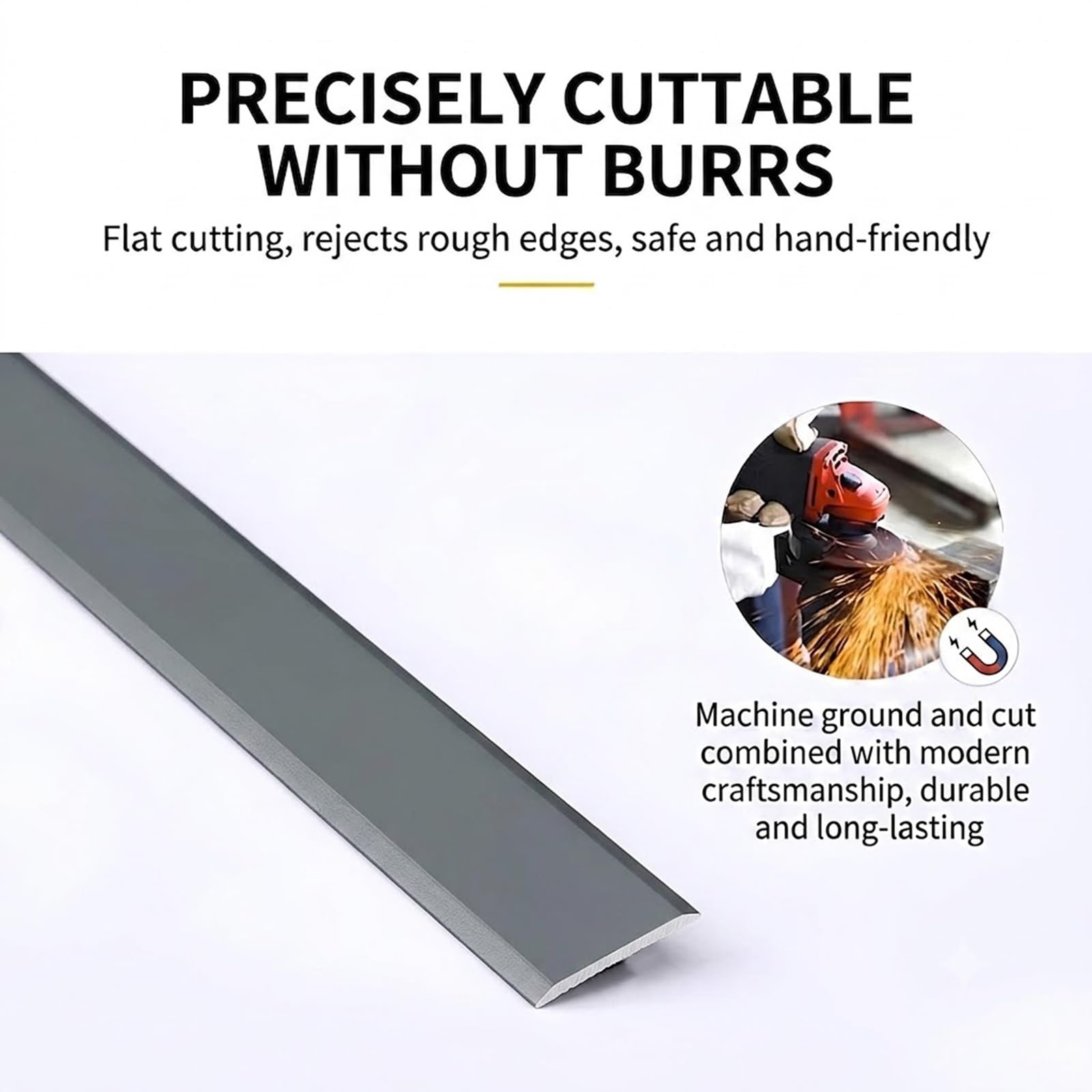 Umbral tapajuntas para suelo, perfil de compensación de altura Tira | 80-150cm Perfil de transición Aluminio, Tira de Impermeable Unión para Suelos(Red,33.0mmx125cm)