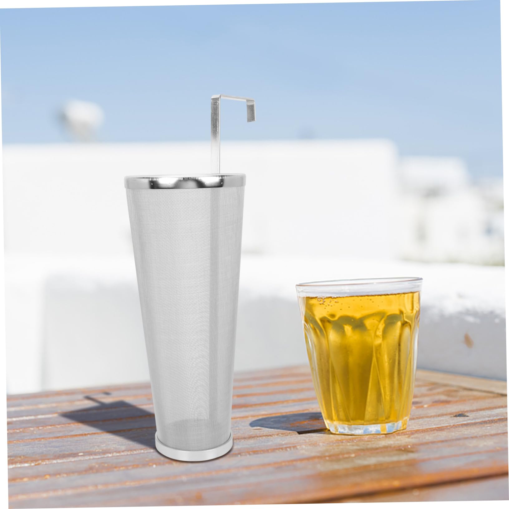 PRETYZOOM Stainless Steel Beer Filter Portable Hop Strainer Multipurpose Easy Cleaning Perfect for Beer Brewing