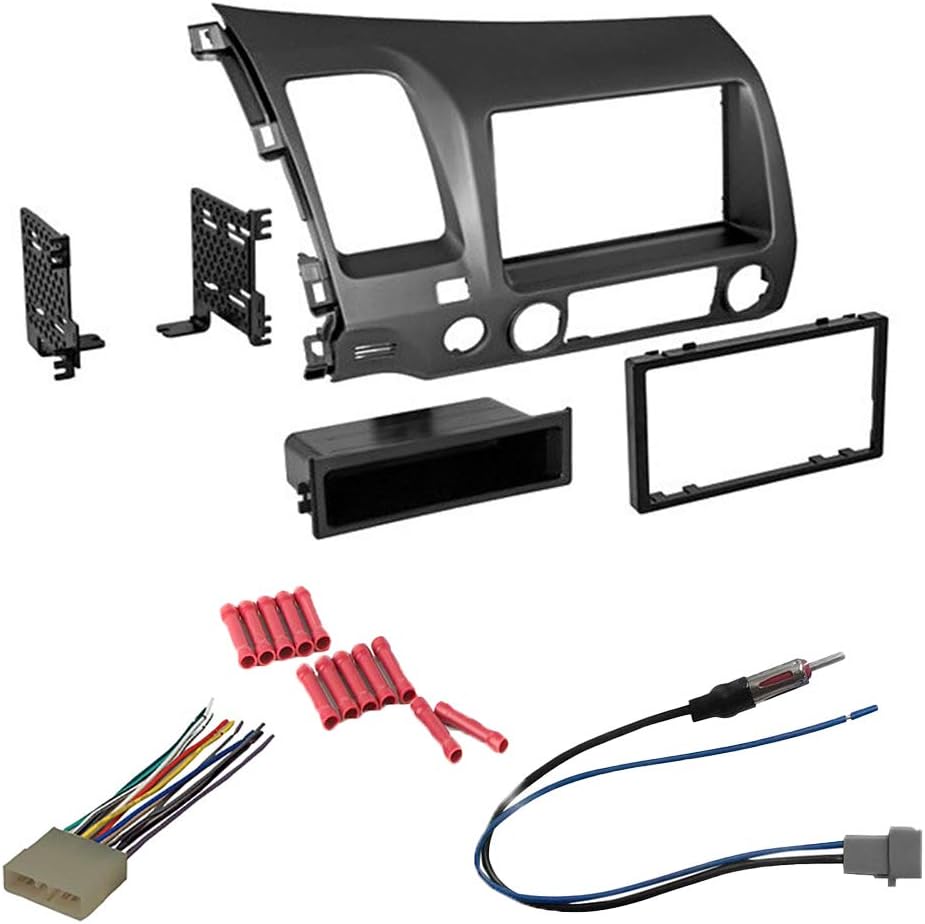 Single Din Car Stereo Dash Kit With Storage Pocket - Aftermarket Radio Installation