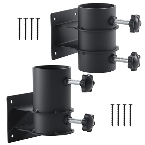 WellMade Heavy Duty Deck Railing Umbrella Holder - Black Carbon
